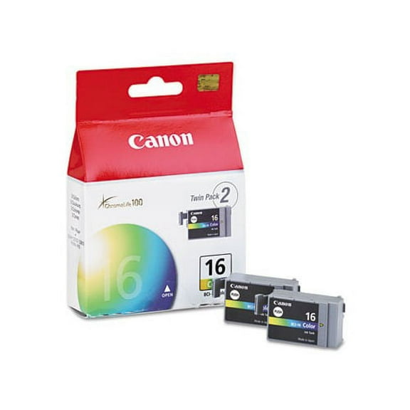 Canon BCI16 (BCI-16) Ink, Tri-Color, 2/PK