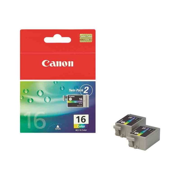 Canon BCI16 (BCI-16) Ink, Tri-Color, 2/PK