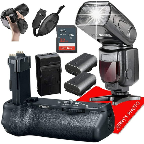 Canon BG-E21 Battery Grip for EOS 6D Mark II DSLR Camera + Professional Photography Bundle (8PCS)