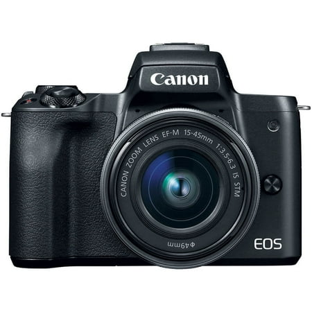 Canon - EOS M50 Mirrorless Camera with EF-M 15-45mm f/3.5-6.3 IS STM Zoom Lens - Black