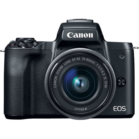 Canon Black EOS M50 Mirrorless Camera with 24.1 MegaPixels, 15-45mm Lens Included