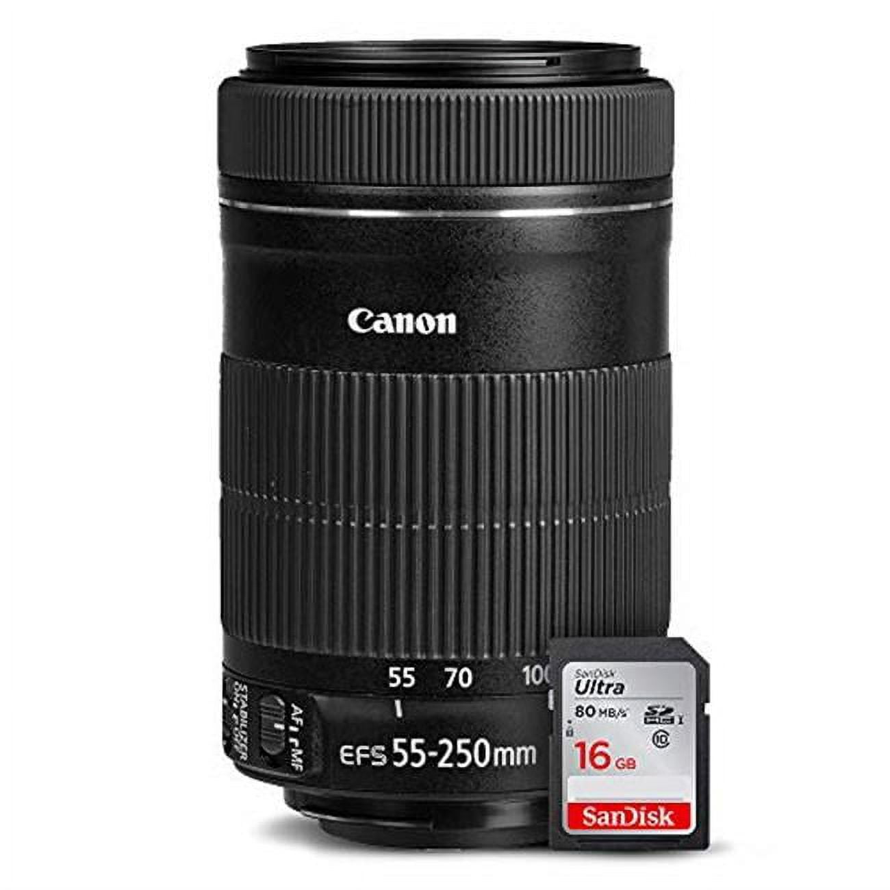 Canon CANON-LENS-55-250-KIT112-NFBA EF-S 55-250 mm f & 4-5.6 IS STM Lens  Bundle