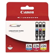 Canon CLI-226 Cyan/Magenta/Yellow Ink Cartridges for Select PIXMA iP, iX, MG, MX Series Printers, 3 Pack