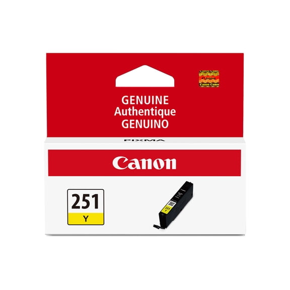 Canon CLI-251 Yellow Ink Tank, Compatible with PIXMA iP7220, PIXMA MG7520, PIXMA MG6620, PIXMA MG6320, PIXMA MG5420, PIXMA MG5522, PIXMA MG5622 and PIXMA MX922