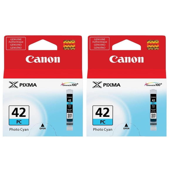 Canon CLI-42 Photo Cyan Ink Cartridge for Pixma PRO-100 Inkjet Photo Printer, 2-Pack
