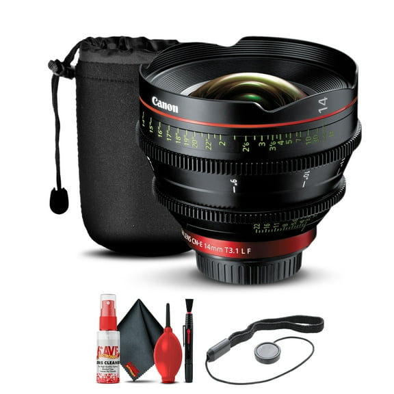Canon CN-E 14mm T3.1 L F Cinema Prime Lens (EF Mount) (8325B001) + More (International Version)