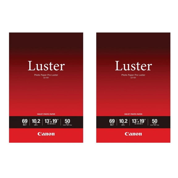 Canon 2 Pack LU-101 Pro Luster Photo Paper (13x19", 50 Sheets, 255 gsm)