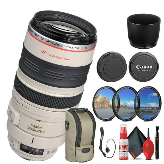 Canon EF 100-400mm F/4.5-5.6L IS USM Lens (2577A002) + Filter Kit + Cap Keeper + Cleaning Kit (International Version)