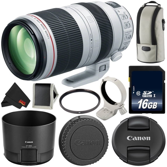 Canon EF 100-400mm f/4.5-5.6L IS II USM Lens International Version (No Warranty) Essential Bundle