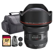 Canon EF 11-24mm f/4L USM Lens 9520B002 + Shoulder Bag + 64GB Card