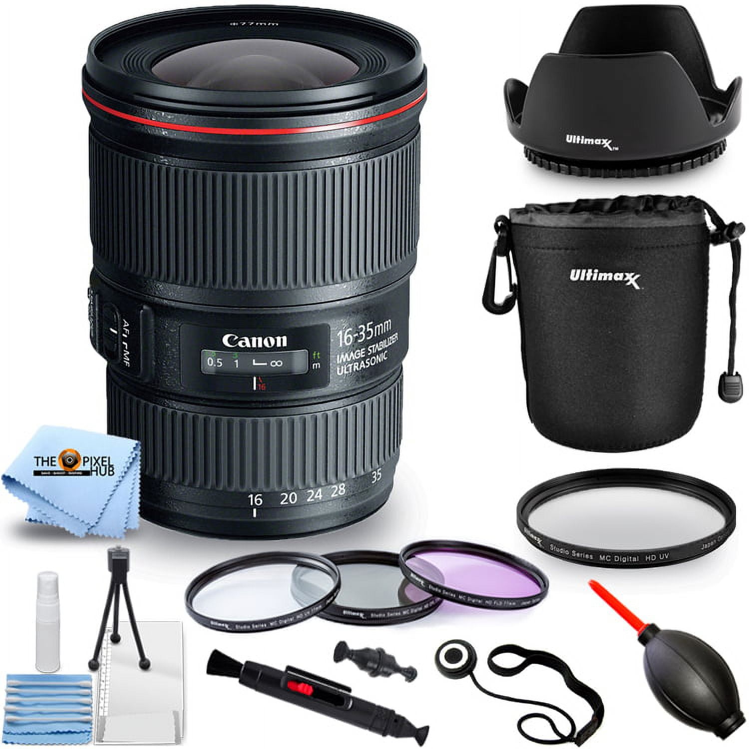 Canon EF 16-35mm f/4L IS USM Lens - Pro Bundle Includes