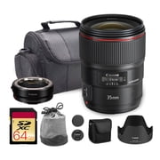 Canon EF 35mm f/1.4L II USM Lens 9523B002 + EF-EOS R Adapter + Bag + 64GB Card