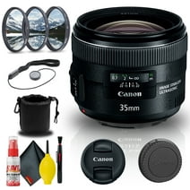 Canon EF 35mm f/2 IS USM Lens (5178B002) + Filter Kit + Lens Pouch + More