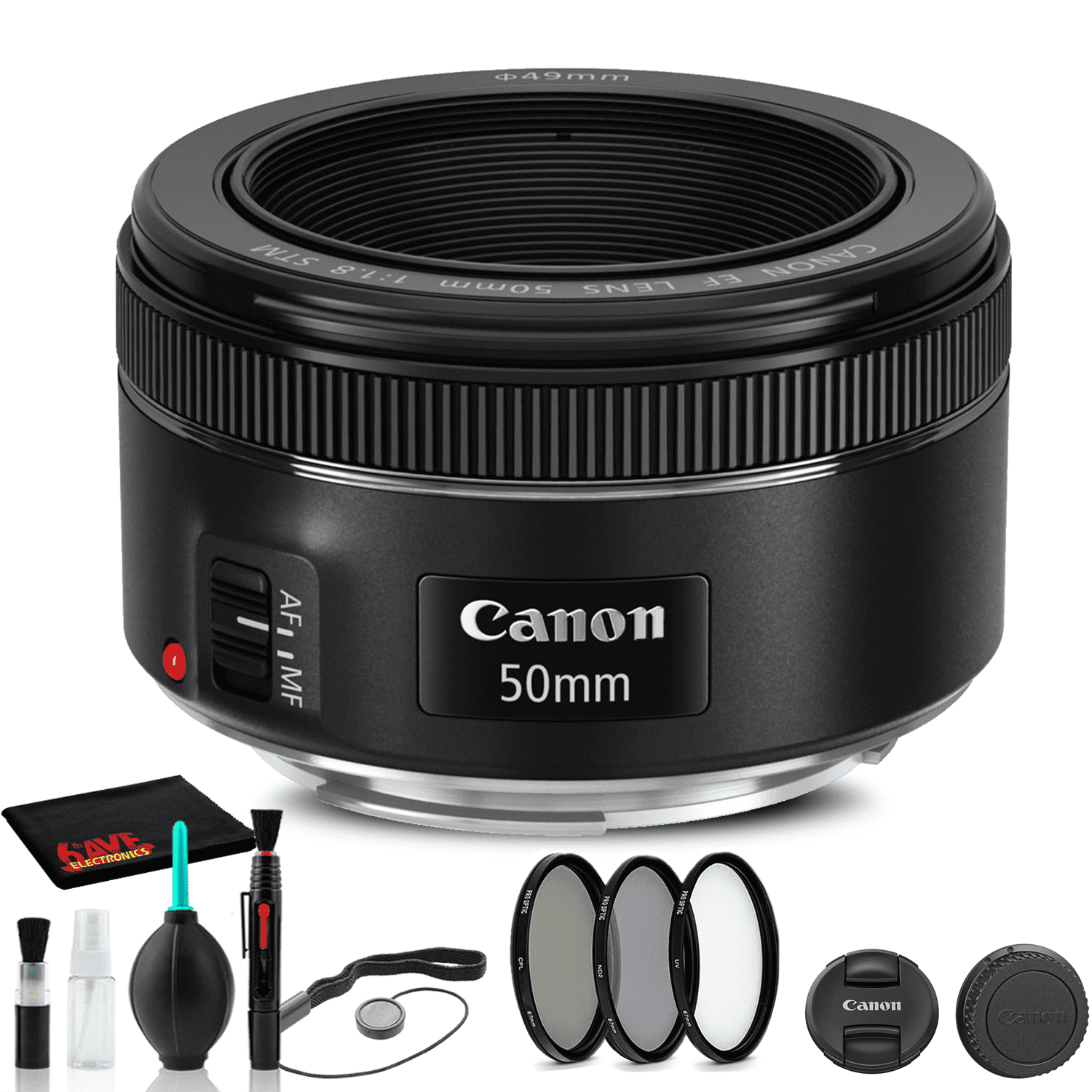 Canon, EF 50mm F/1.8 STM Lens, 0570C002, Plus Filter Kit Cap