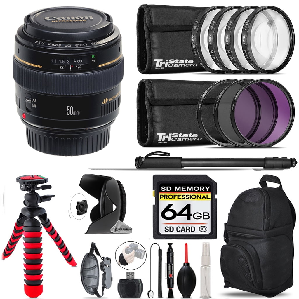 Canon EF 50mm f/1.4 USM Autofocus Lens + 18-Piece Filter Canon EF 50mm f/1.4 USM Autofocus Lens + 18-Piece Filter