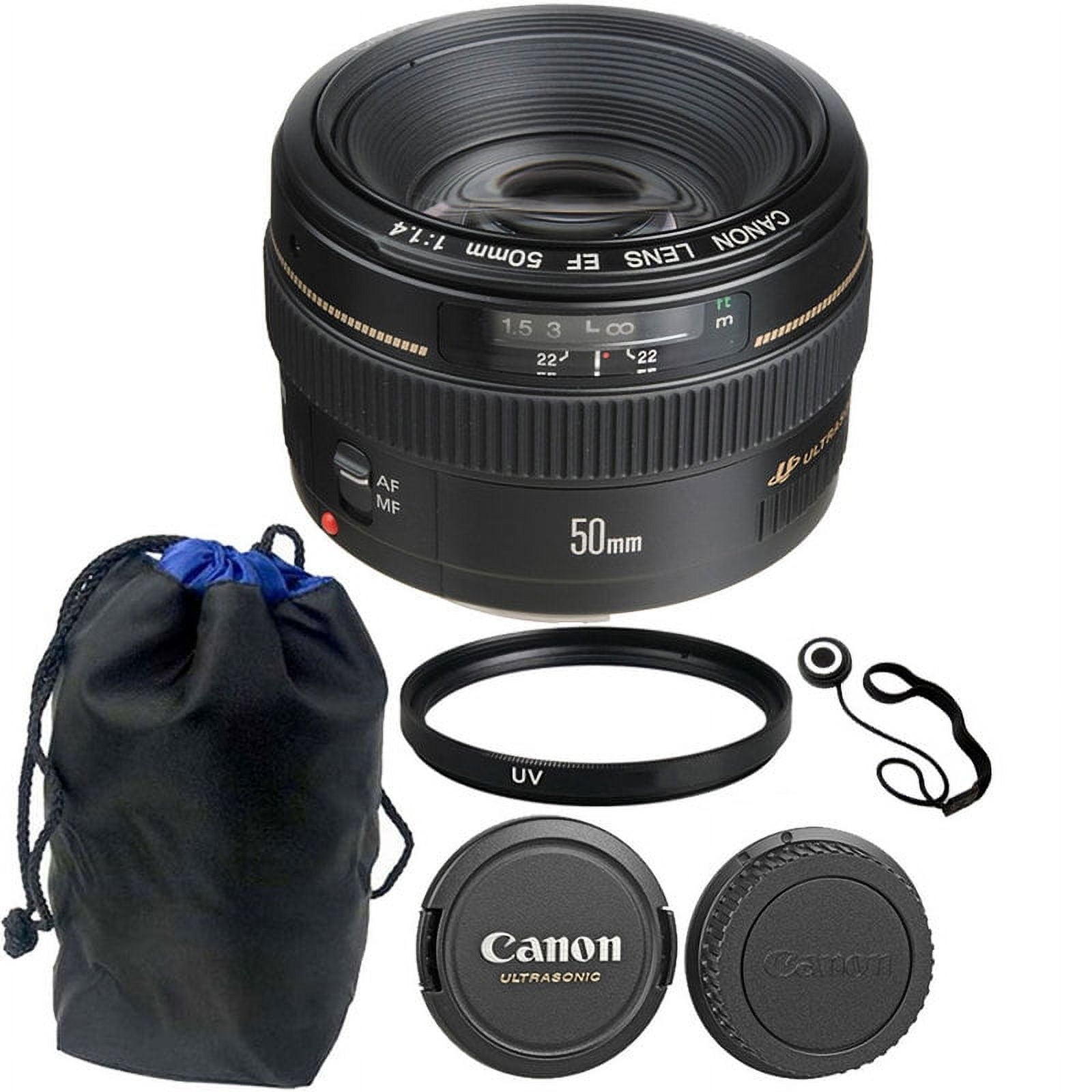 Canon EF 50mm USM Autofocus Lens Accessory Bundle for