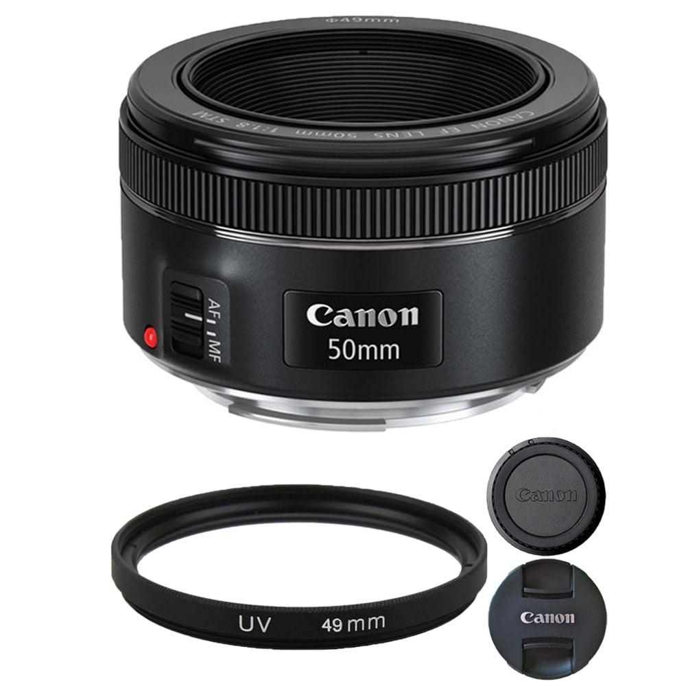 Canon DSLR Camera Lens EF 50mm f/1.8 STM with 49mm UV Filter