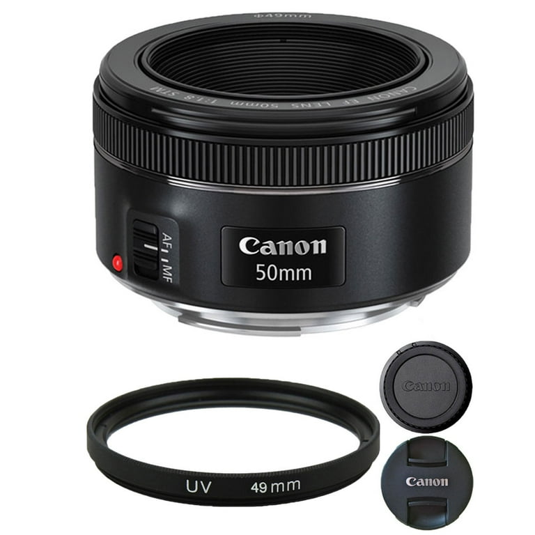 Canon DSLR Camera Lens EF 50mm f/1.8 STM with 49mm UV Filter