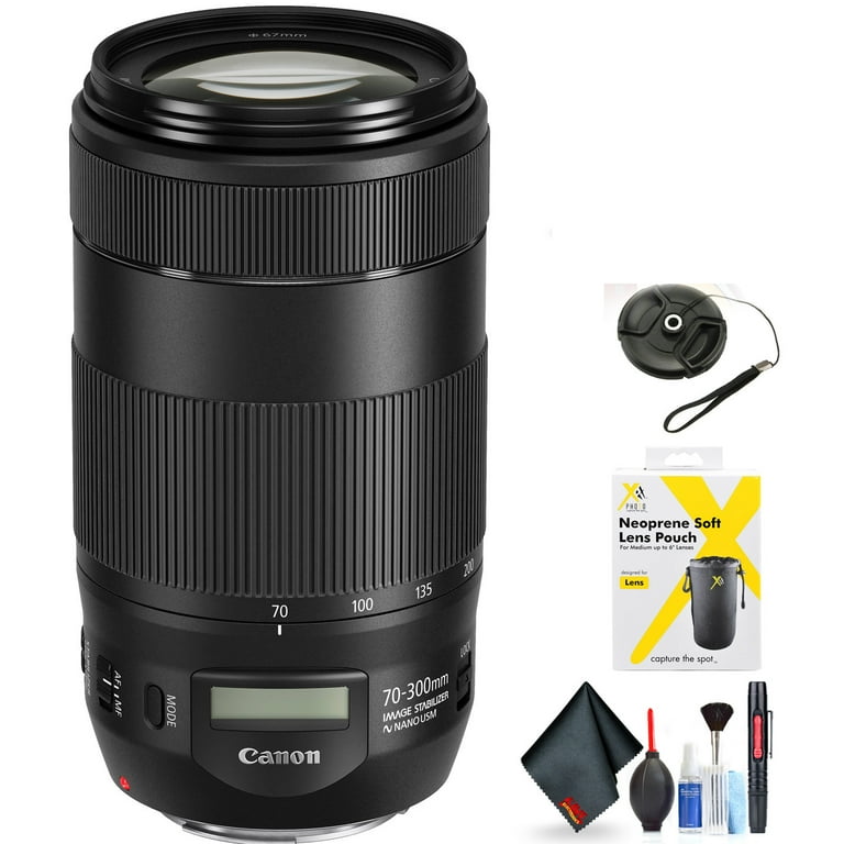 Canon EF 70-300mm f/4-5.6 is II USM Lens for Canon EF Mount + Accessories  (International Model with 2 Year Warranty)