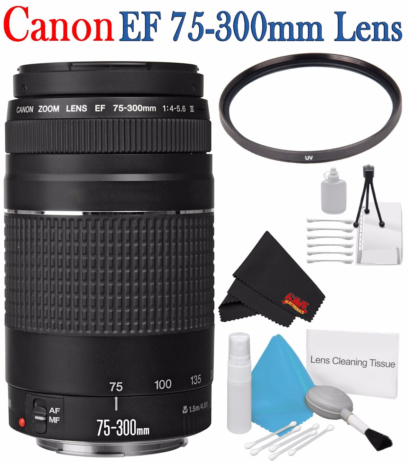 Used Canon EF 75-300mm f⁄4-5.6 III USM Lens 6472A002 B&H Photo