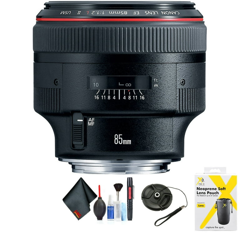 Canon EF 85mm f/1.2L II USM Lens for Canon EF Mount + Accessories