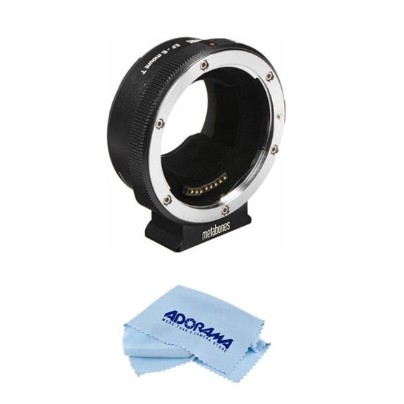 Metabones Canon EF/EF-S Lens to Sony E Mount T Smart Adapter - 5th Generation - With Microfiber Cleaning Cloth