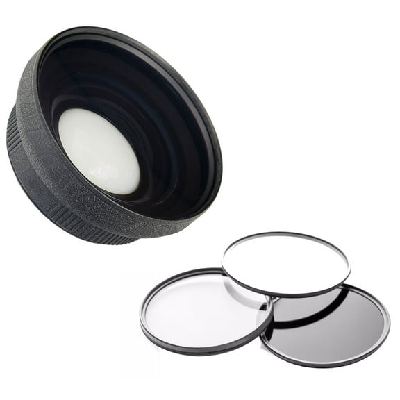 Canon EF-M 15-45mm f/3.5-6.3 IS STM 0.44X High Definition Super Wide Angle Lens w/ Macro + 3 Piece Lens Filter Set