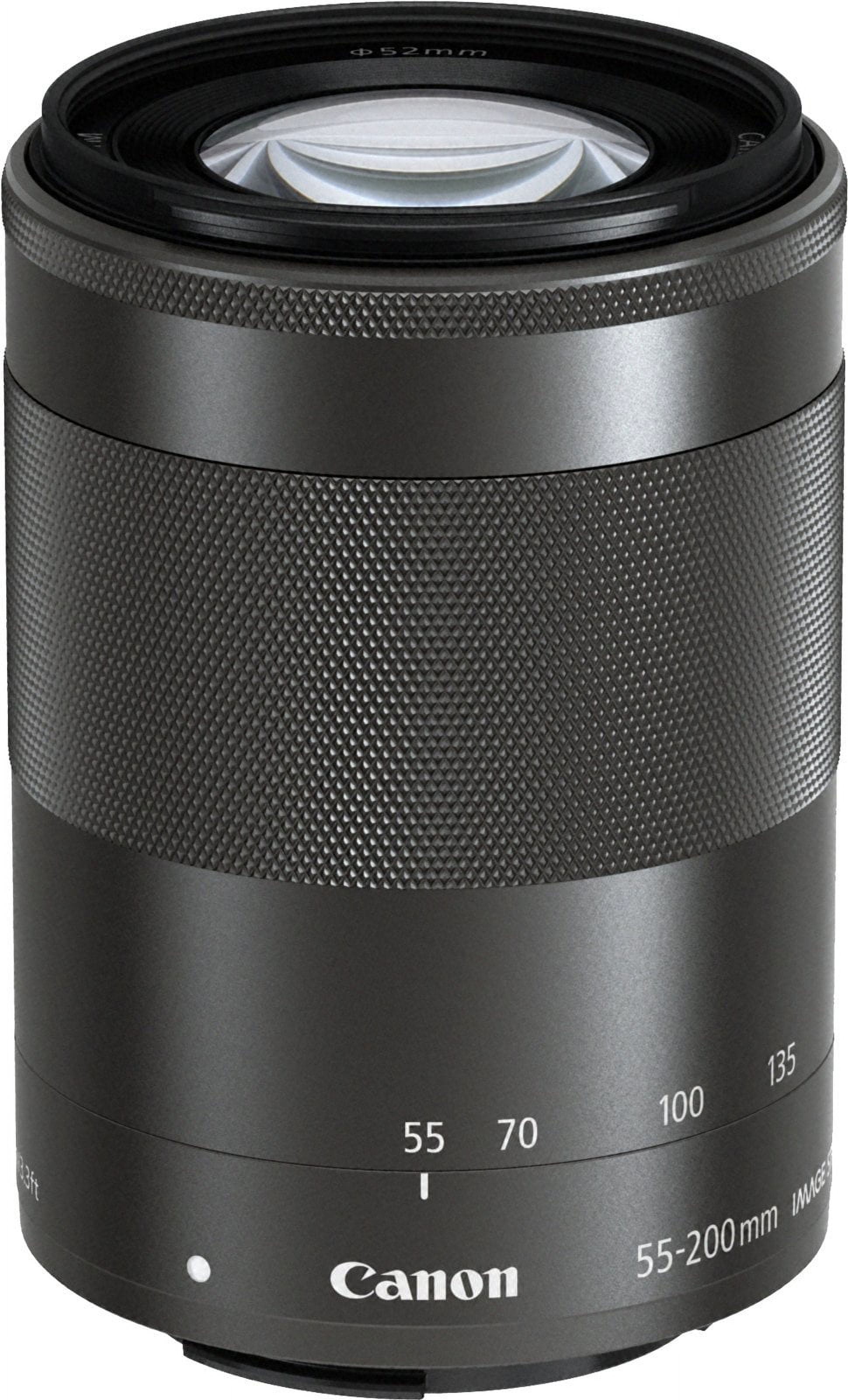 Canon EF-M 55-200mm F/4.5-6.3 IS STM Lens (Black)