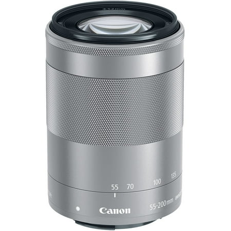 Canon - EF-M 55-200mm f/4.5-6.3 IS STM Telephoto Zoom Lens for EOS M Series Cameras - Silver