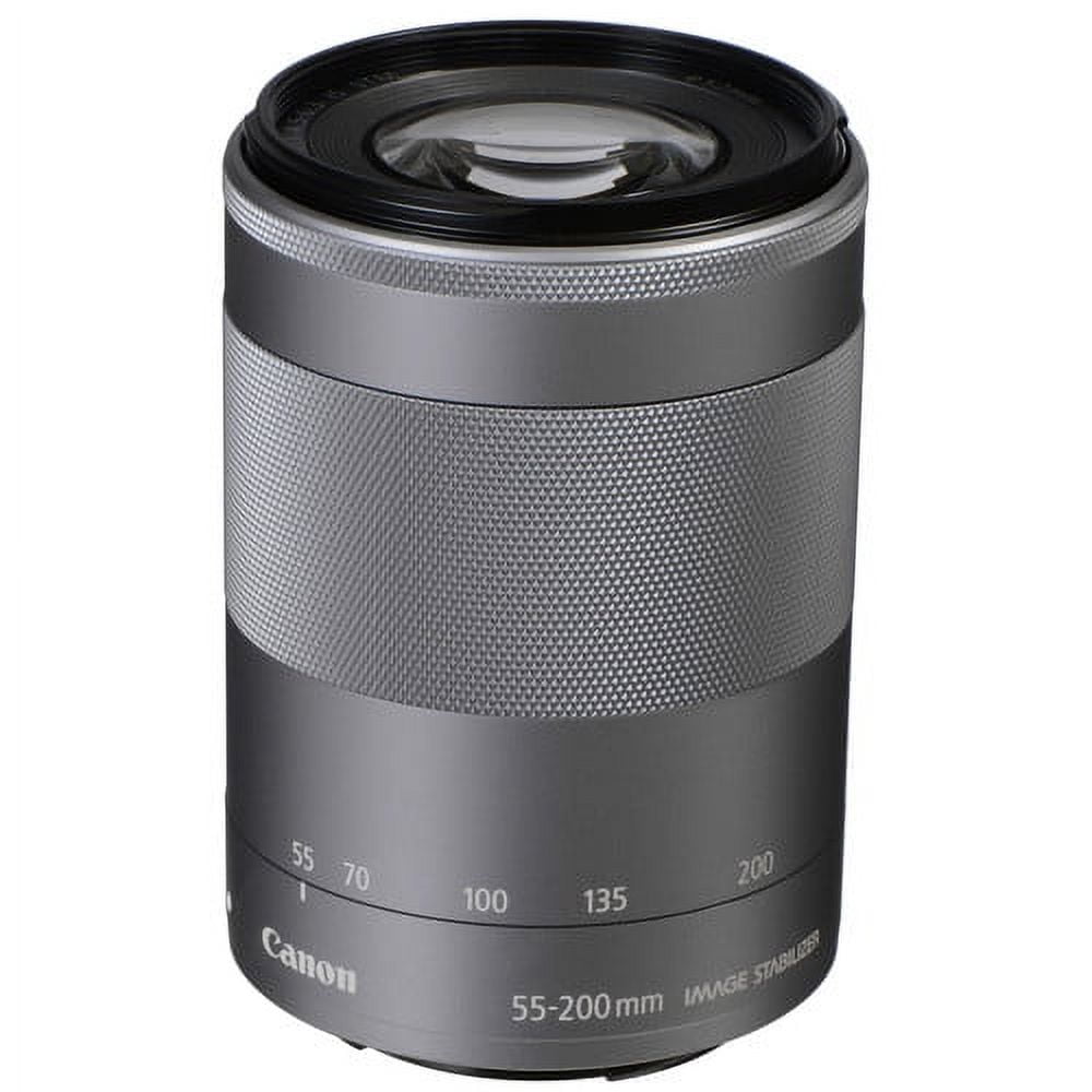 Canon EF-M 55-200mm f/4.5-6.3 Telephoto IS Image Stabilization STM  Long-Reaching Zoom Lens (Silver)