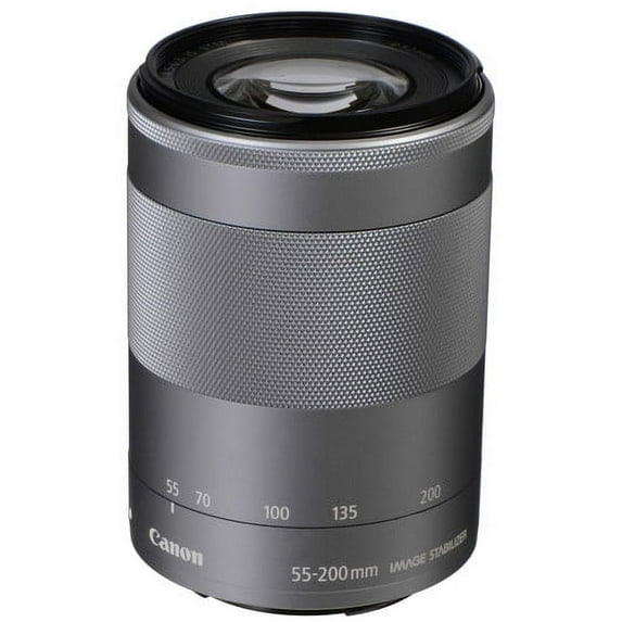 Canon EF-M 55-200mm f/4.5-6.3 Telephoto IS Image Stabilization STM Long-Reaching Zoom Lens (Silver)