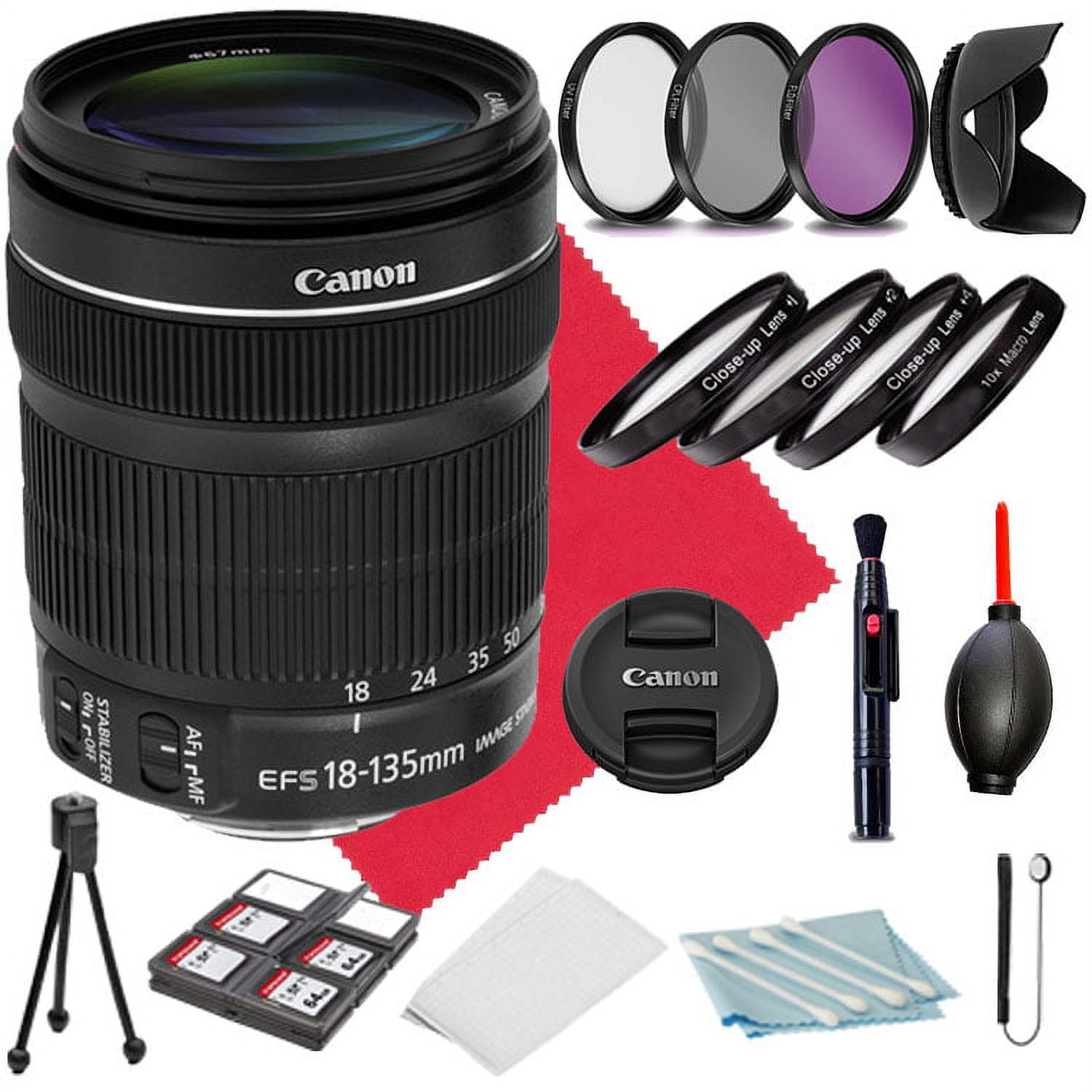 Canon EF-S 18-135mm f/3.5-5.6 IS STM Lens + Hood+Macro Canon EF-S 18-135mm f/3.5-5.6 IS STM Lens + Hood+Macro