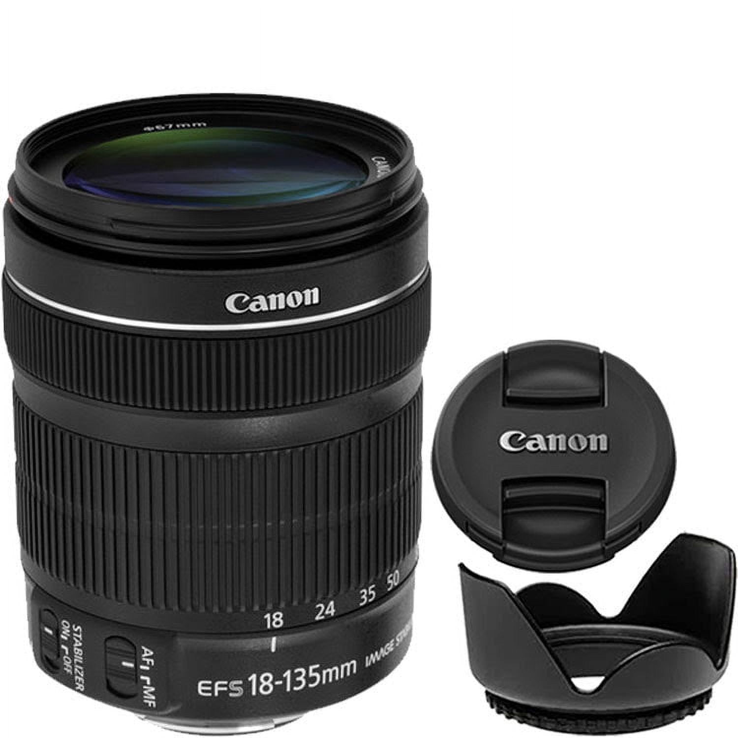 Canon EF-S 18-135mm f/3.5-5.6 IS STM Lens + Hood - Walmart.com