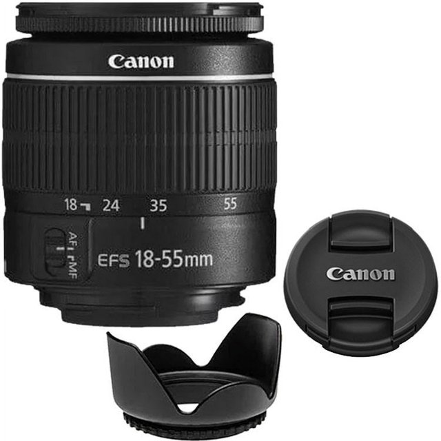 DSLR Camera Lenses Canon EFS 1855mm III Zoom Lens with Hood (White Box)