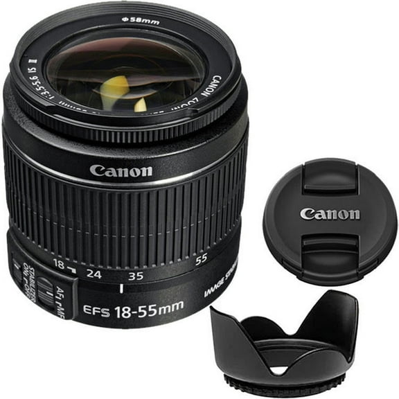Canon EF-S 18-55mm f/3.5-5.6 IS II Camera Lens with Hood