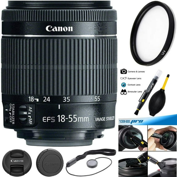 Canon EF-S 18-55mm f/3.5-5.6 is STM Zoom Lens + Buzz-Photo Accessories Kit