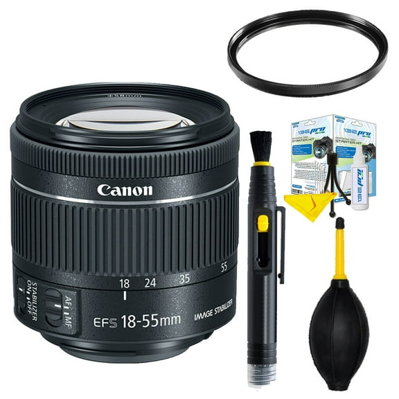 Canon EF-S 18-55mm f/4-5.6 IS STM Lens (White-Box) + Cleaning Accessories
