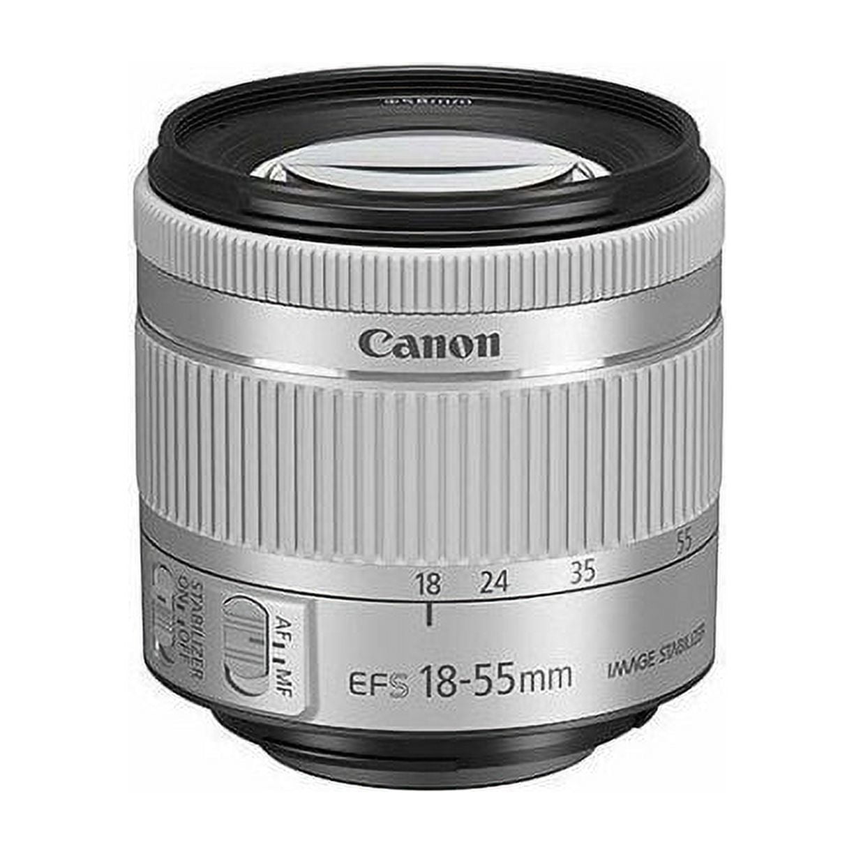 Canon EF-S 18-55mm f/4-5.6 IS STM Lens (White, White Box