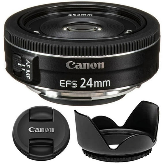 Canon EF-S 24mm f/2.8 STM Lens + Hood
