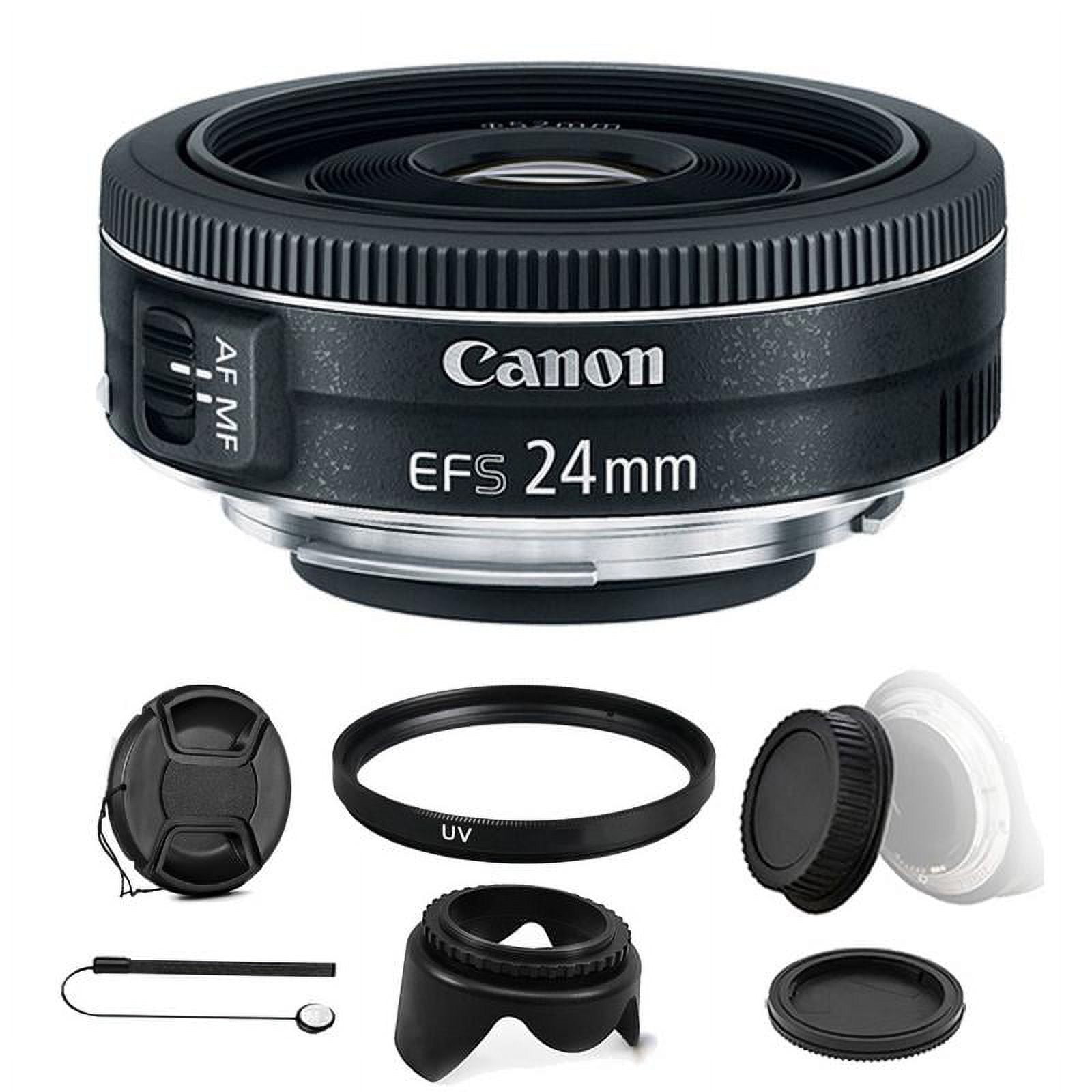 Canon EF-S 24mm f/2.8 STM Lens with Accessory Kit For Canon EOS