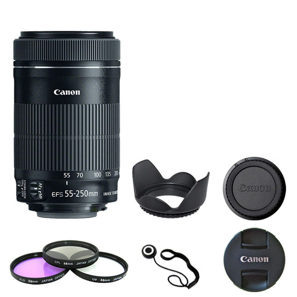 Canon EF-S 55-250mm F4-5.6 IS Zoom Lens - Walmart.com