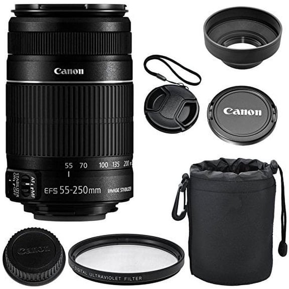 Canon EF-S 55-250mm f/4-5.6 IS II Celltime Deluxe Zoom Lens Kit for Canon EOS 7D, 60D, EOS Rebel SL1, T1i, T2i, T3, T3i, T4i, T5i, XS, XSi, XT, XTi Digital SLR Cameras (International Version)