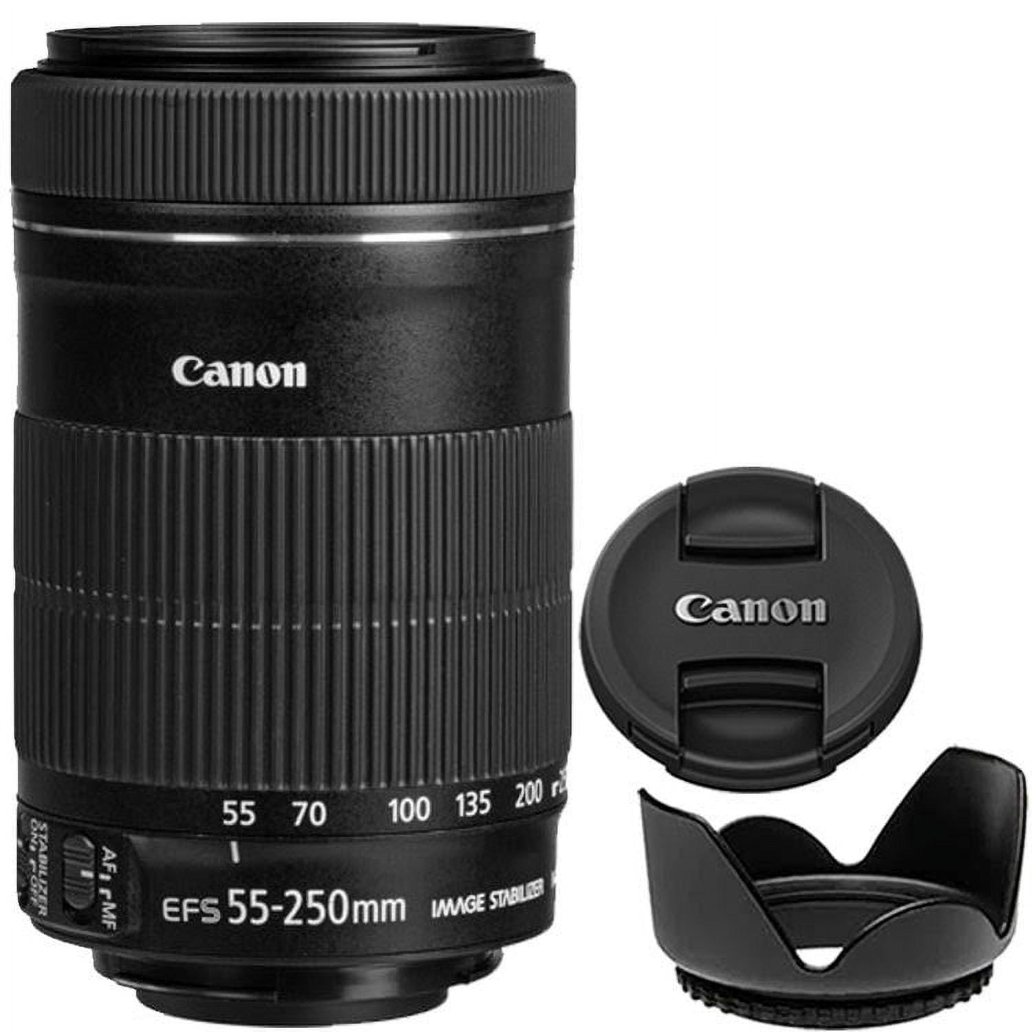 Canon EF-S 55-250mm f/4-5.6 IS STM Lens + Hood