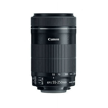 Canon - EF-S55-250mm F4-5.6 IS STM Telephoto Zoom Lens for EOS DSLR Cameras - Black