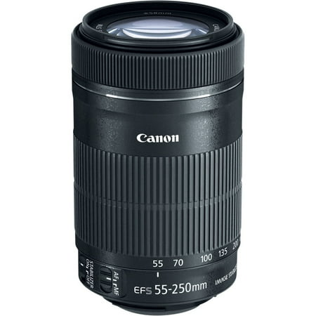 Canon - EF-S55-250mm F4-5.6 IS STM Telephoto Zoom Lens for EOS DSLR Cameras - Black