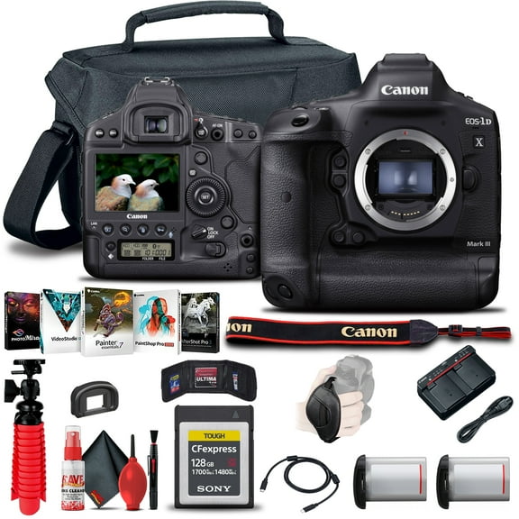 Canon EOS-1D X Mark III DSLR Camera (Body Only) (3829C002) + 128GB Card (International Version)