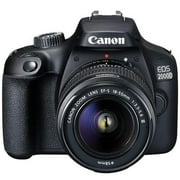 Canon EOS 2000D 24.1 Megapixel Digital SLR Camera with Lens, 18 mm, 55 mm International Version