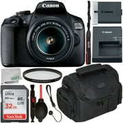 Canon EOS 2000D Intl Model DSLR Camera with 18-55mm IS II Lens & Starter Accessory Bundle   Includes SanDisk Ultra 32GB SDHC Memory Card + Camera Carrying Case + Ultraviolet Filter + MORE