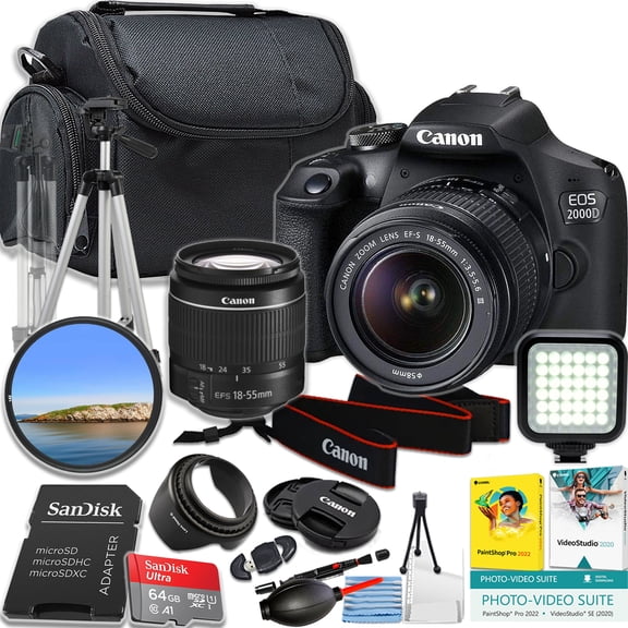 Canon EOS 2000D DSLR Camera with 18-55mm Lens