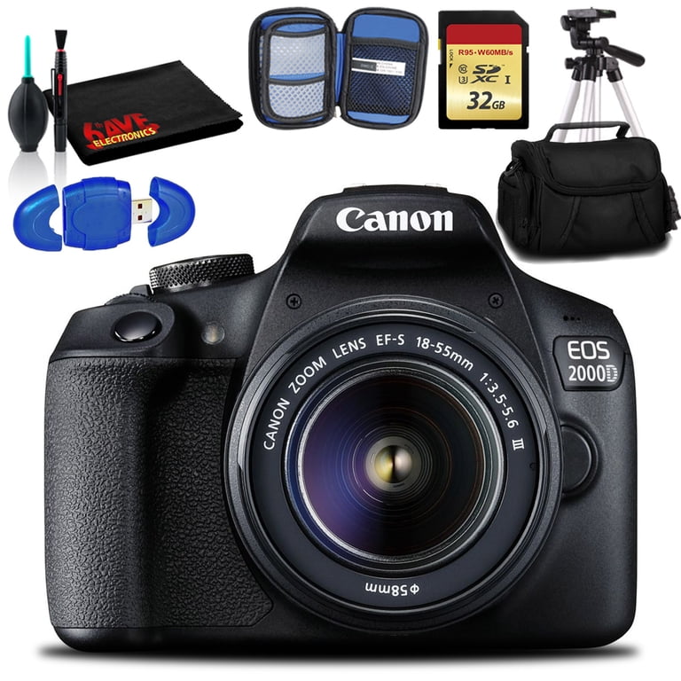 Canon EOS 2000D DSLR Camera with EF-S 18-55 mm F/3.5-5.6 III Lens